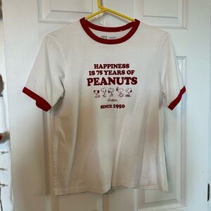 Peanuts Kids T-Shirt - White with Red Accents